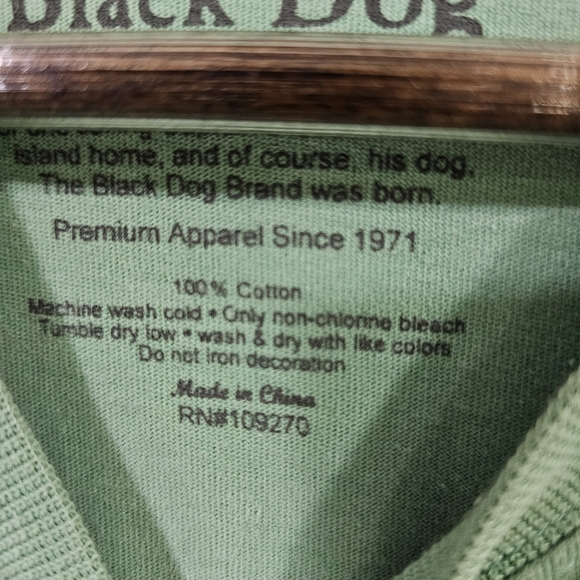 The Black Dog Green T-Shirt Men's Size S - Picture 5 of 5